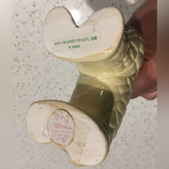 Dept 56 TAIWAN Ceramic Giraffe Planter Pot Vase Rare figurine 70s 80s tag on - Picture 2 of 6